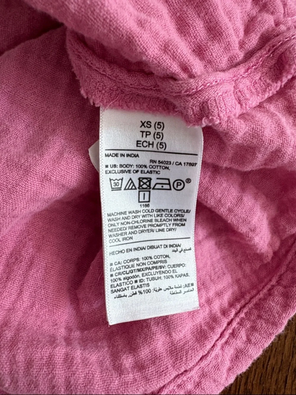 Old Navy Pink 100% Cotton Gauze Tiered Smocked Skirt